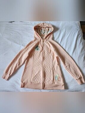 Disney Princesses Peach Quilted Hooded Zip Sweatshirt